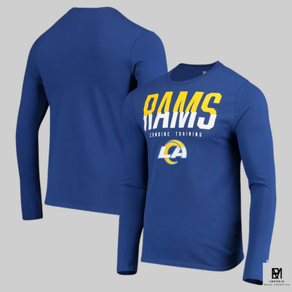 NFL - Los Angeles Rams - manga longa - azul modelo esportivo