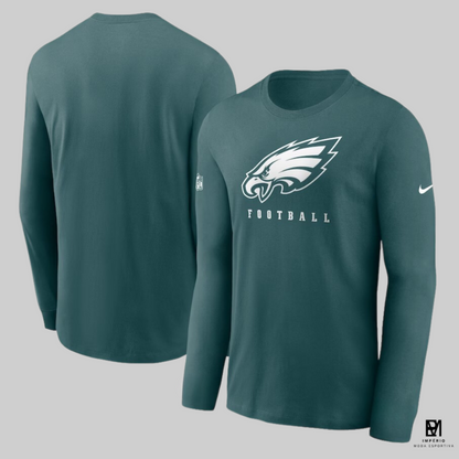 NFL - Eagles - manga longa - verde azulado com logo