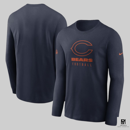 NFL - Chicago Bears - manga longa - azul