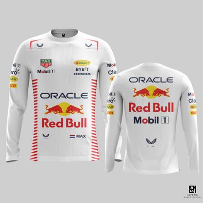 Fórmula1 - Red Bull racing 2023 - branca - manga longa