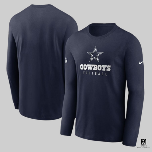 NFL - Dallas Cowboys - manga longa - azul