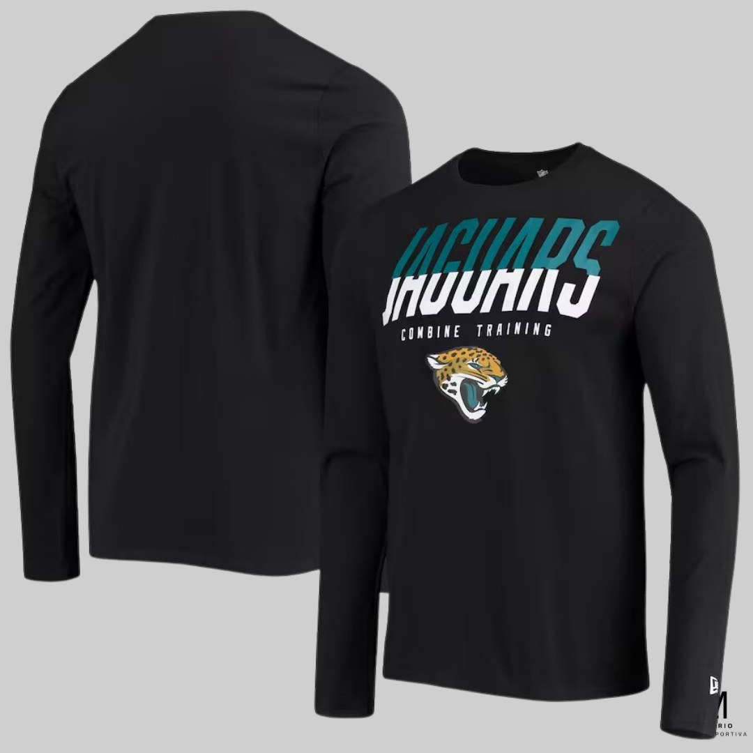 NFL - Jacksonville Jaguars - manga longa - preta - modelo esportivo