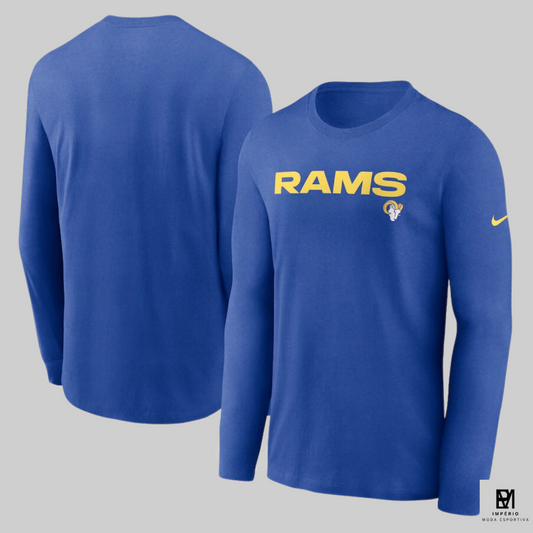 NFL - Los Angeles Rams - manga longa - azul