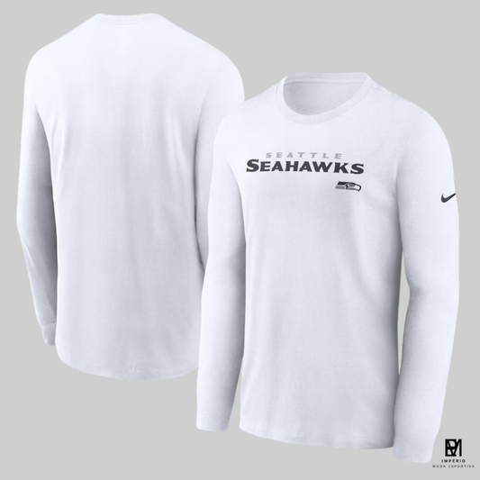 NFL - Seattle Seahawks - manga longa - branca