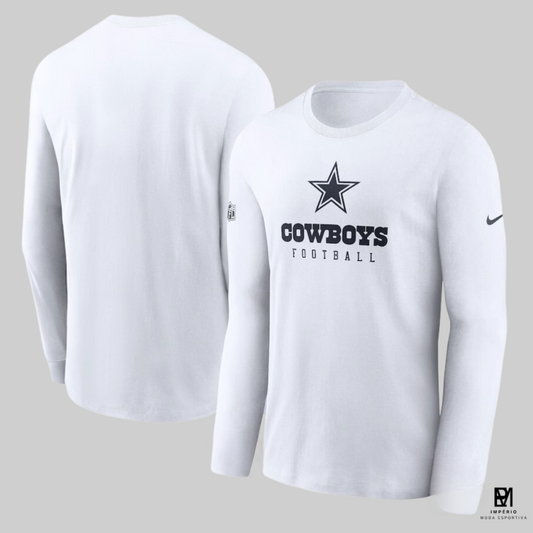 NFL - Dallas Cowboys - manga longa - branca