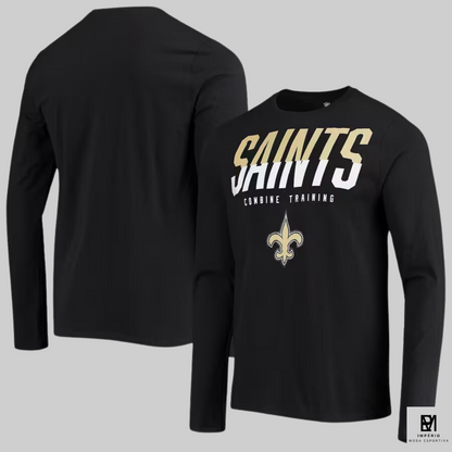 NFL - New Orleans Saints - manga longa - preta modelo esportivo