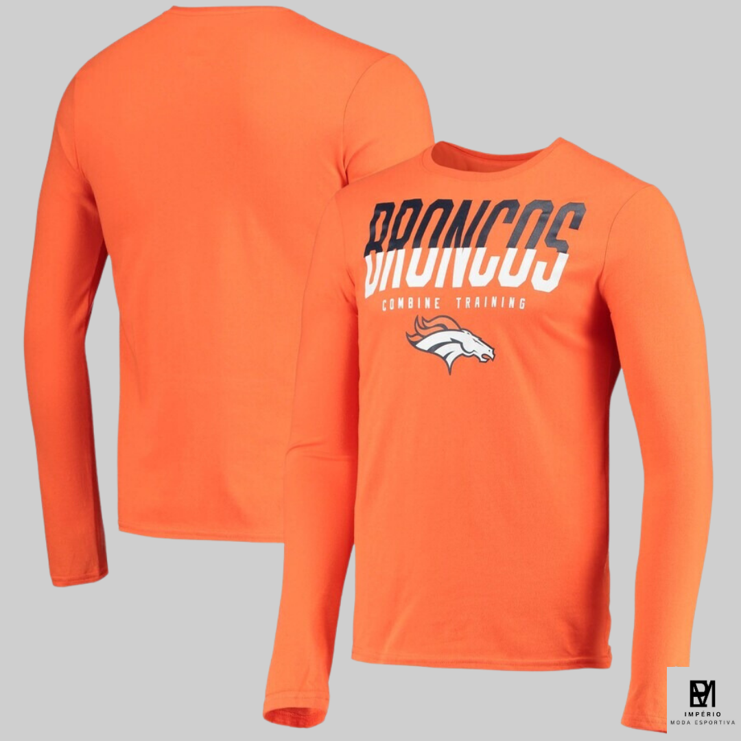 NFL - Denver Broncos - manga longa - laranja modelo esportivo