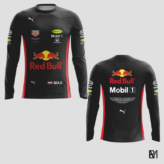 Fórmula1 - Red Bull Racing - manga longa (preta)